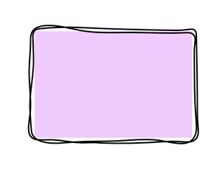 Abstract color rectangle as line drawing on white as background. Vector	
