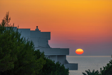 Sunset in Rodi Garganico, National park Gargano, Apulia, Italy