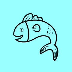 illustration of a cartoon fish