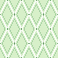 Seamless pattern of rhombuses in different shades of green. Vector design.