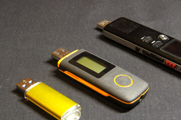 Electronic memory stick with USB connector. MP3.