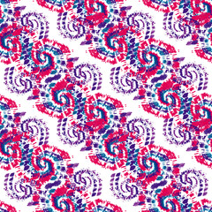 Batik brush seamless and repeat pattern design. Spiral Acrylic Illustration Pattern. Shibori. Tie dye patterns. Orchid Smoke Fashion Abstract - 310.