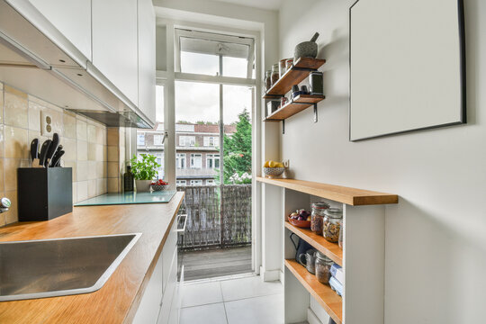 Kitchen interior with modern appliances