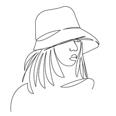 girl with hat