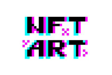 NFT ART. Pixel art. Non fungible token