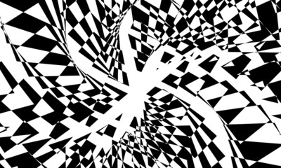 abstract black pattern in op art style modern design