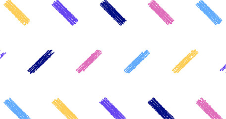 Colorful vector brush srokes texture. Distressed uneven background made of lines of different colors. Abstract distressed vector illustration. Overlay for interesting effect and depth. EPS10