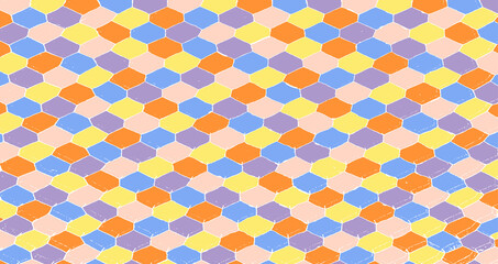 Irregular texture composed of mulricolored geometric elements. Colorful pattern. For use as background, wallpaper, prints, packaging paper and textiles. Abstract vector illustration. EPS10