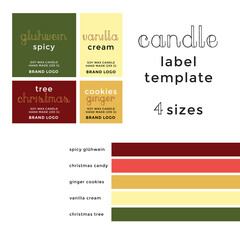 Candle label template editable DIY