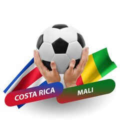 Soccer football competition match, national teams costa rica vs mali