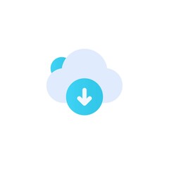 download cloud icon flat style graphic design vector