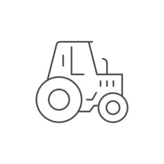 Modern tractor line outline icon