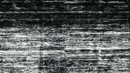 Monochrome texture composed of irregular graphic elements. Distressed uneven grunge background. Abstract vector illustration. Overlay for interesting effect and depth. Isolated on white background.