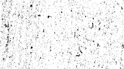 Monochrome texture composed of irregular graphic elements. Distressed uneven grunge background. Abstract vector illustration. Overlay for interesting effect and depth. Isolated on white background.