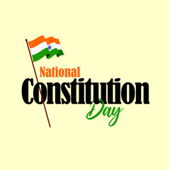 Conceptual Banner Design for National Constitution Day. Editable Illustration of Indian Flag.