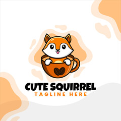 cute squirrel character vector design