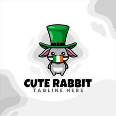 cute rabbit character vector design