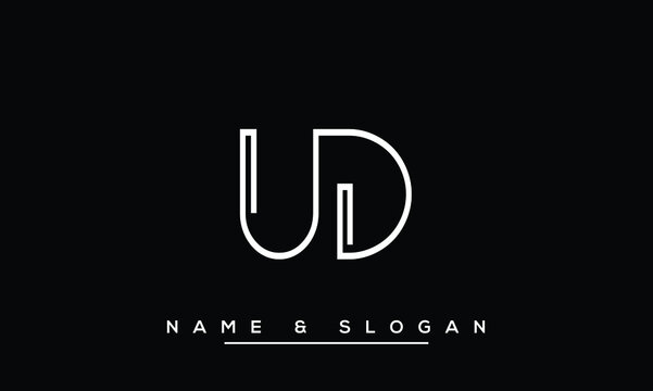 UD,  DU,  U,  D   Abstract Letters Logo Monogram