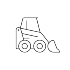 Mini earth mover line outline icon