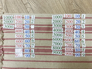 Montessori Gold Material and card and Gold Bank
