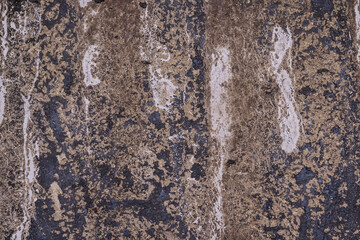 Fragment of an old structural board made of wood chips and cement. There are traces of glue and...