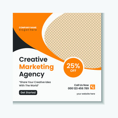 Creative Modern And Professional Corporate Business Social Media Post Template Design.