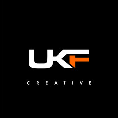 UKF Letter Initial Logo Design Template Vector Illustration - obrazy, fototapety, plakaty