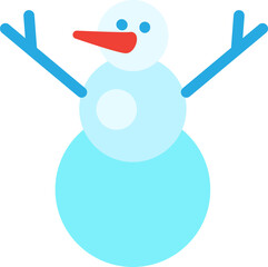 Snowman funny decoration made from snow vector