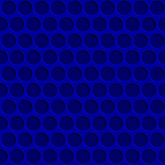 Abstract seamless pattern with circle holes in blue colors