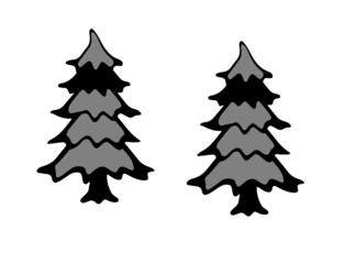 christmas tree isolated on white