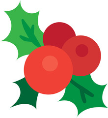Mistletoe christmas holiday decoration vector