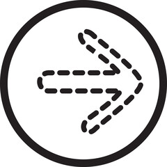 Arrow vector sign in circle