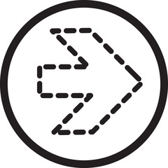 Arrow vector sign in circle