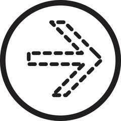 Arrow vector sign in circle