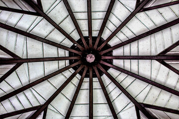 roof of a building
roof of the house