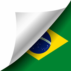 Hidden Brazil flag with curled corner