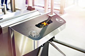 Turnstile with card entry system
