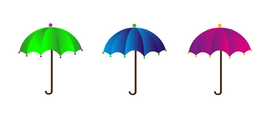 Umbrella icon set. Umbrella. Vector illustration.