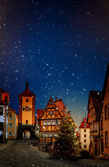 Winter in Rothenburg ob der Tauber, Deutschland