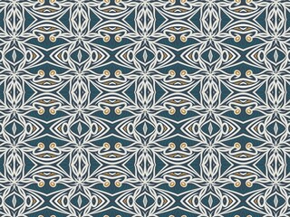 Ornate Damask flower ornament. Wallpaper in the style of Baroque. Seamless background. Graphic pattern for fabric, wallpaper, packaging. Digital art illustration