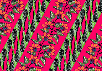 Indonesian batik motifs with very distinctive patterns. exclusive backgrounds. Vector Eps 10