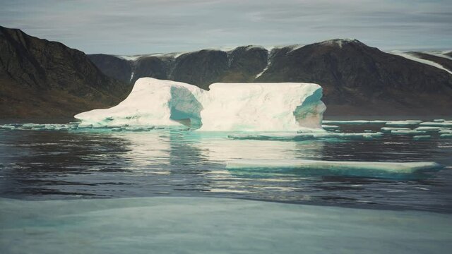 big icebergs near Greenland region