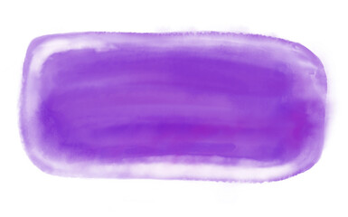 Abstract purple watercolor splash on white background. Pastel color for banner, decoration, brush stroke