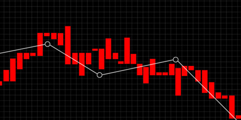 Fototapeta premium 2d rendering Stock market online business concept. business Graph 