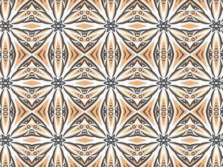 Ornate Damask flower ornament. Wallpaper in the style of Baroque. Seamless background. Graphic pattern for fabric, wallpaper, packaging. Digital art illustration