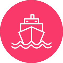 Fototapeta na wymiar Cargo ship Vector icon which is suitable for commercial work