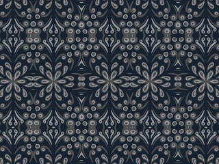 Seamless pattern vintage ornament background. Paisley, traditional classical luxury old fashioned floral ornament. Digital art illustration 