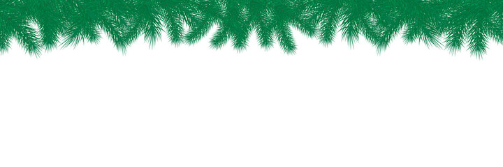 Christmas tree branches background. New Year wallpaper concept. Empty copy space for winter holidays.