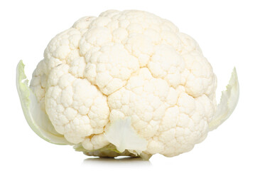 Fresh cauliflower raw on white background isolation