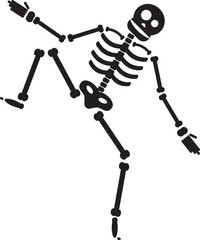 Happy Halloween skeleton illustration